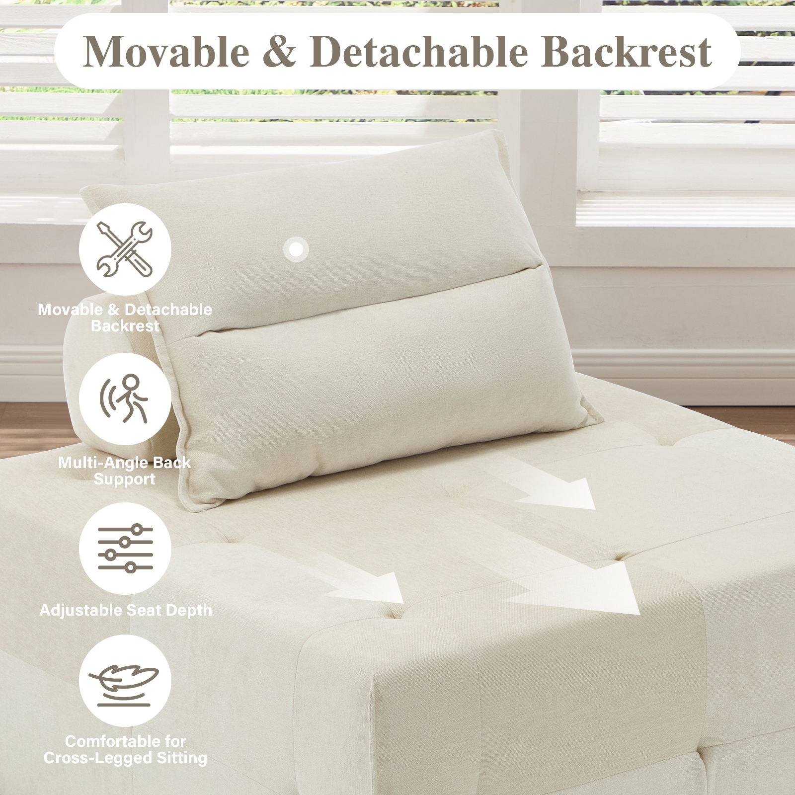 Modular Sectional Sofa With Deep Seat And Adjustable Backrest_voghion.com